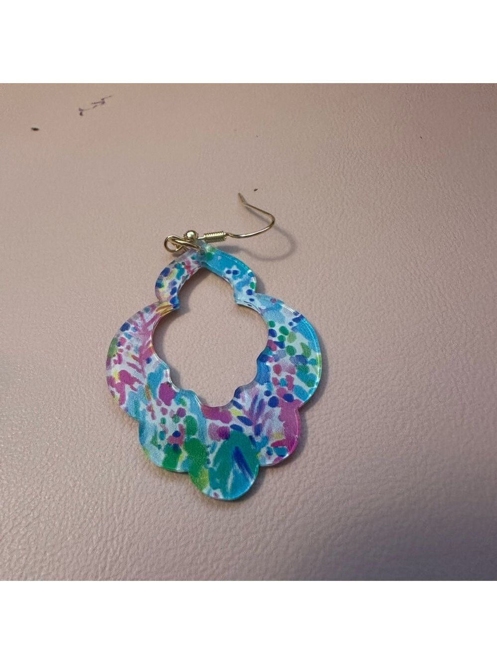 Colorful Floral Drop Earrings - Picture 2 of 2
